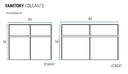Muebles Schneider - Linea: Atenas - VANITORY COLGANTE 80 ATENAS Color: WENGUE - VC80ATW