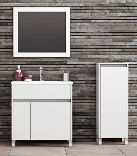 Muebles Schneider - Linea: Nature - VANITORY 60 NATURE Color: BLANCO BRILLANTE - V60NAPBB