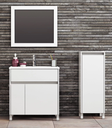 Muebles Schneider - Linea: Nature - VANITORY 80 NATURE Color: BLANCO BRILLANTE - V80NAPBB