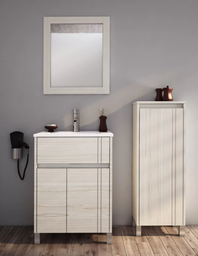 [V50NATXB] Muebles Schneider - Linea: Nature - VANITORY 50 NATURE Color: BLANCO TEXTURADO - V50NATXB