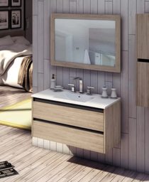 [VC100PIC] Muebles Schneider - Linea: Nature - VANITORY COLGANTE 100 PIANO Color: CAJU - VC100PIC