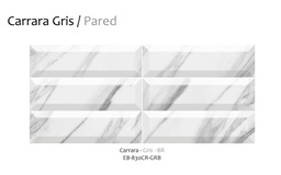 [EB-830CR-GRB] EB-830CR-GRB - Carrara gris - 8.5x30 - Brillante - Colores Solidos