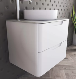 [V1C60UNB] Muebles Schneider - Linea: UNIQUE - Vanitory colgante c/tapa 60 cm - 1 cajon - Color: Blanco